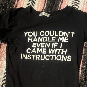 Black Tee with White Label